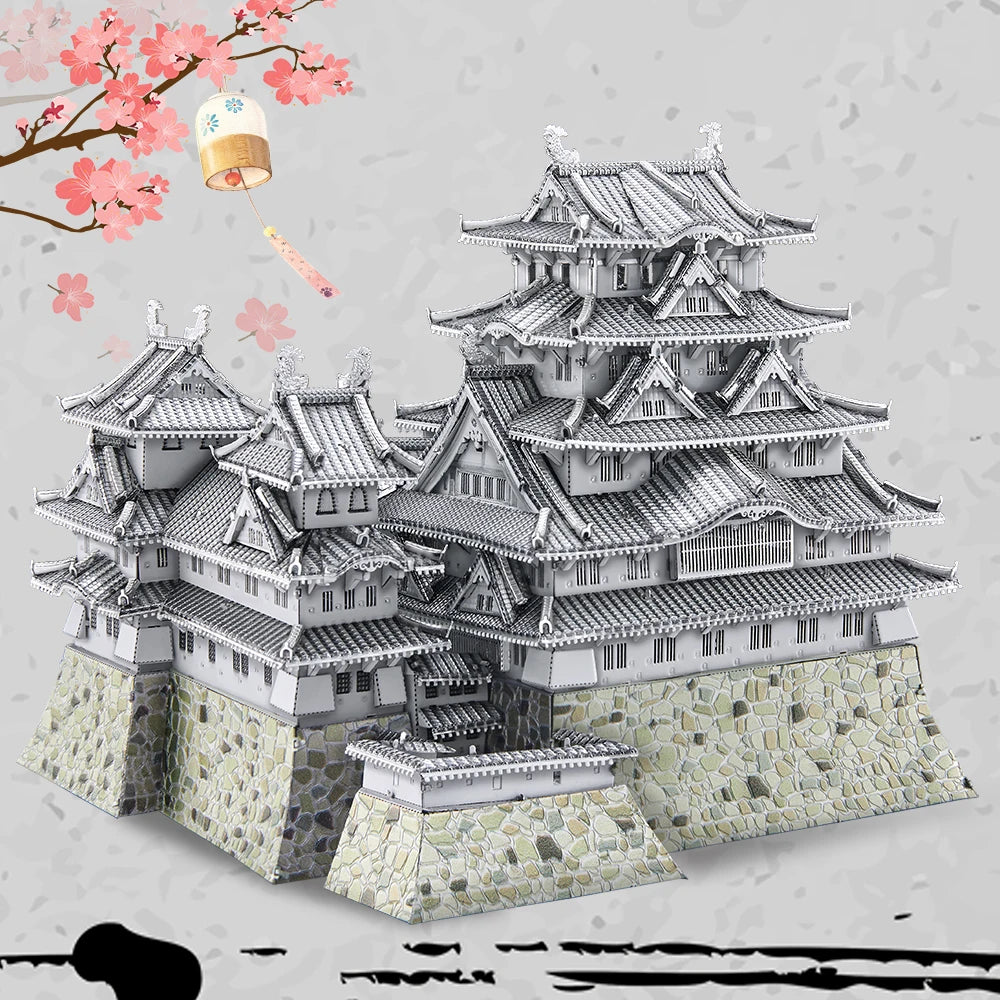 3D Metal Puzzles Himeji-Jo Castle Assembly Model Kits DIY Jigsaw Toys for Adult Gifts and Home Decoration
