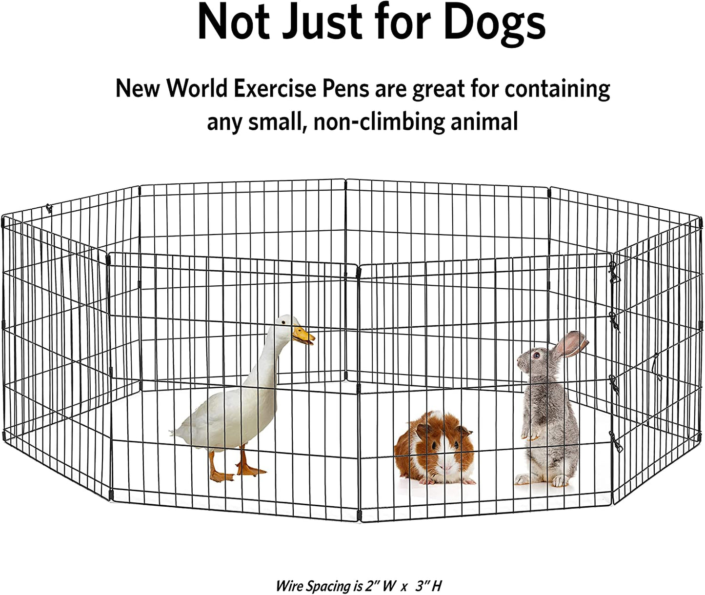 by Midwest Homes for Pets 36-Inch Exercise Pen, for Indoor and Outdoor Use, 16 Sq Feet of Play, Folding Dog Pen, No Door Design for Maximum Security, Easy to Set Up, Foldable Pet Playpen