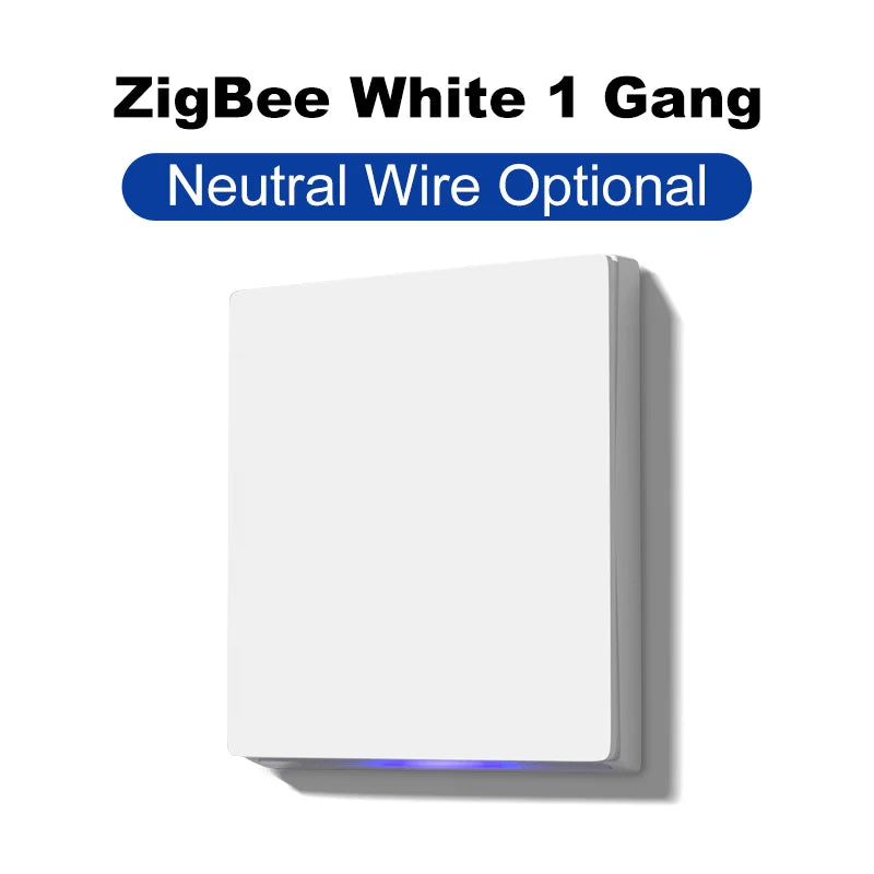 Tuya Smart Zigbee Wall Switch Wifi Smart Button Light Switch 1/2/3/4 Gang No Capacitor Needed Works with Alexa Hey Google