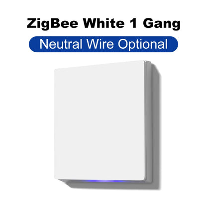 Tuya Smart Zigbee Wall Switch Wifi Smart Button Light Switch 1/2/3/4 Gang No Capacitor Needed Works with Alexa Hey Google