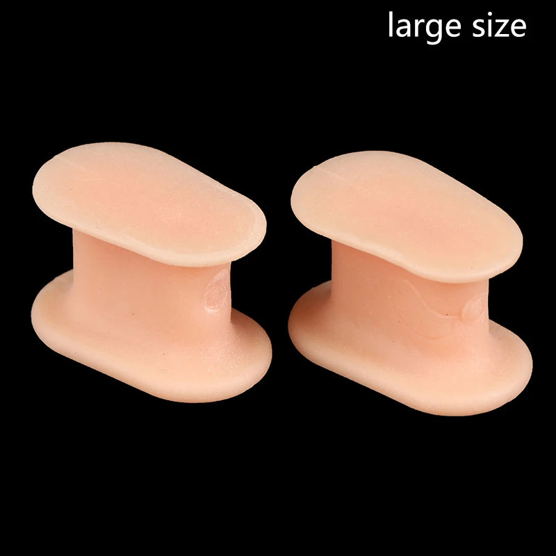 2Pcs I-Shaped Toe Splitter Gel Toe Separator Corrector Straightener Soft Silicone Toe Protector Spacer Foot Care Tool
