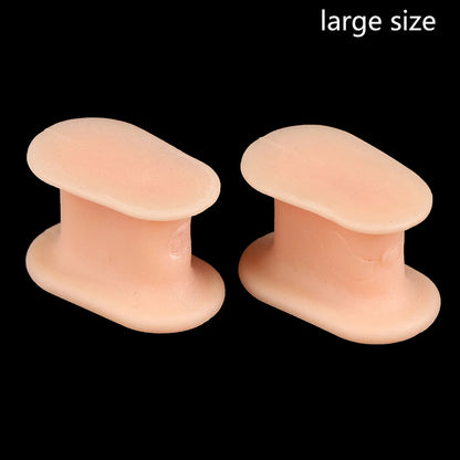 2Pcs I-Shaped Toe Splitter Gel Toe Separator Corrector Straightener Soft Silicone Toe Protector Spacer Foot Care Tool