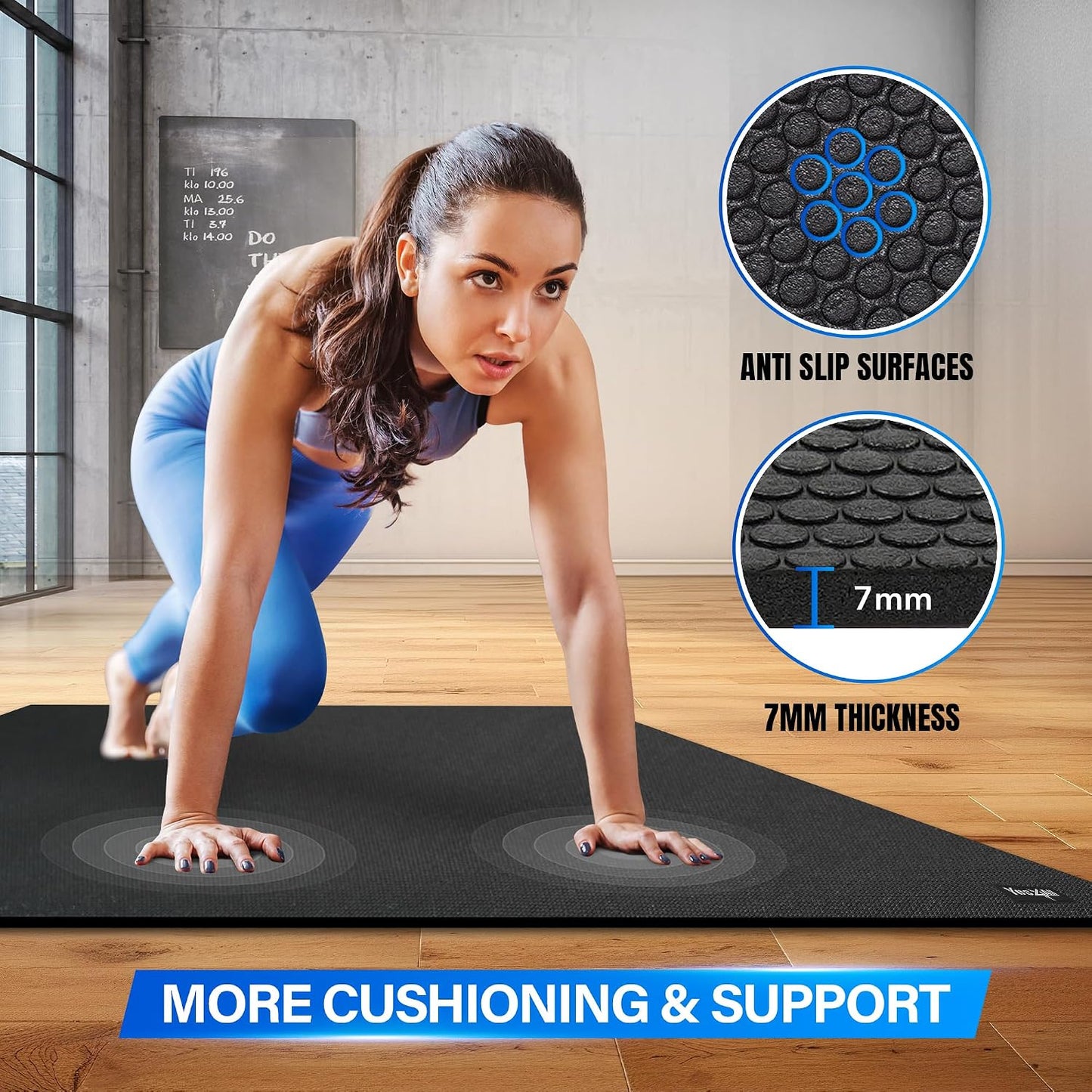 Exercise Mat for Home Gym, Fitness Workout Mats