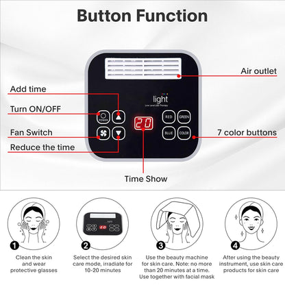 Red-Light-Therapy-For-Face, 7 Color Light Therapy LED Face Mask SPA Equipment