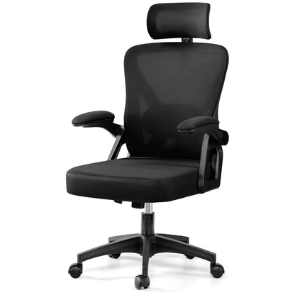 Ergonomic Office Chair, High Back Mesh Office Desk Chair with Headrest 500LBS, Executive Office Chair with Adjustable Aremrest, Home Office Swivel Desk Chair for Home Office, Black