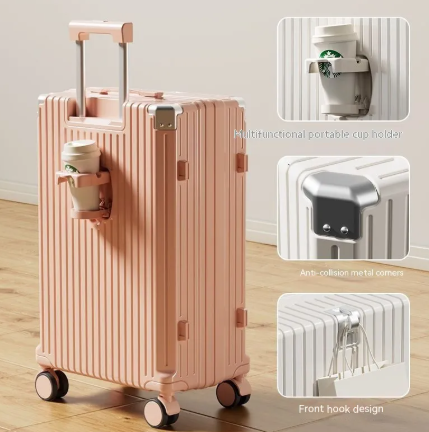 Leather Trolley Luggage Case