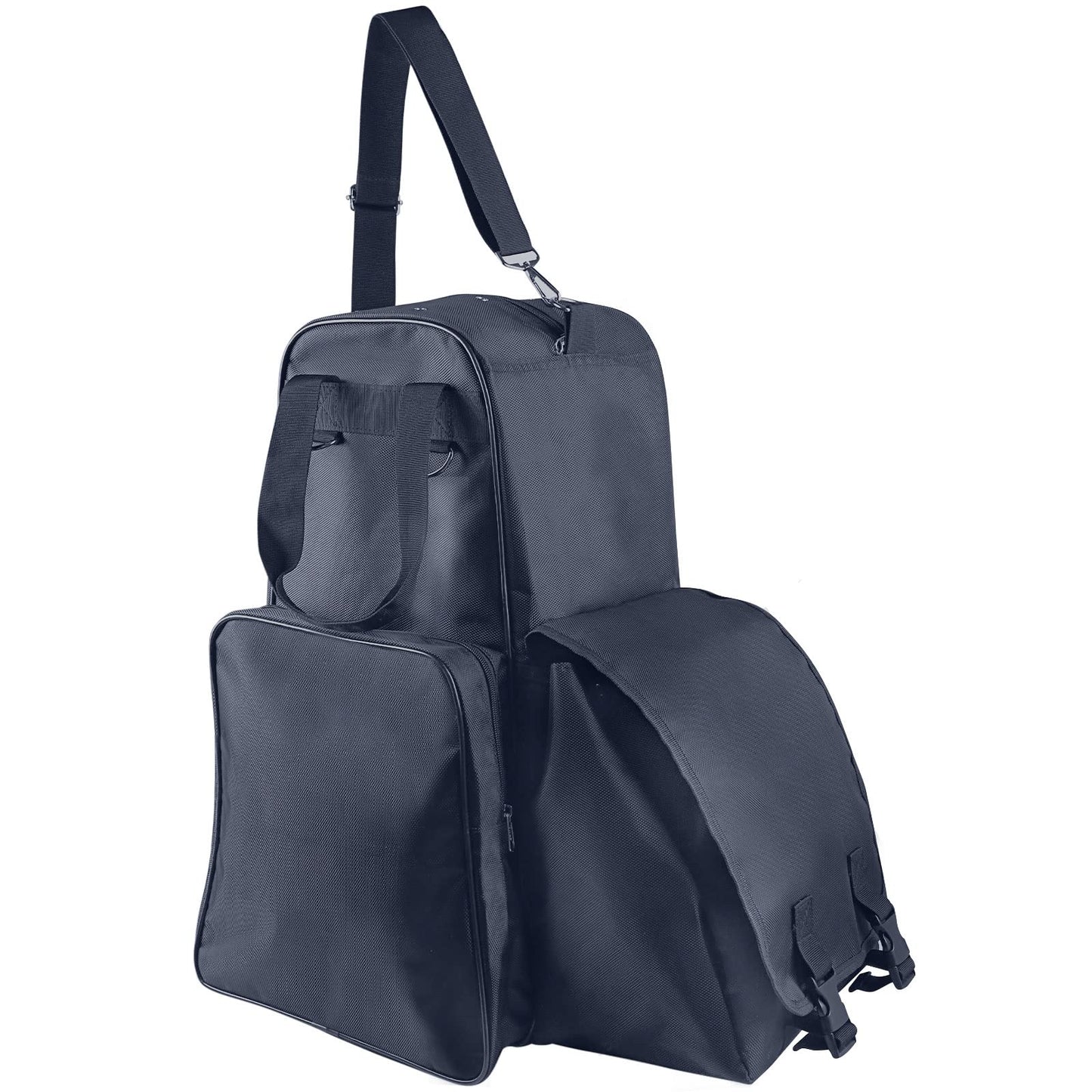 Harrison Howard Equestrian Pack Equipment Multi-Functional Carry Bag for Boots Helmet Horsewhip Horse Riding Pack Equipment-Burgundy
