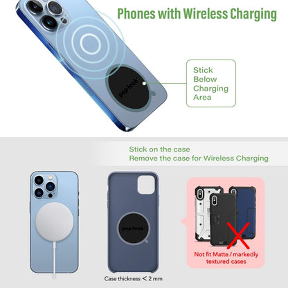 Metal Plate for Phone Magnet, 8 Pack Replacement Magnet Disc Magic Mount Plate with Adhesive Backing for Socket Grips & Magnetic Car Holder Cradle Stand(Dashboard/Vent/Cd Slot/Windshield) - Round
