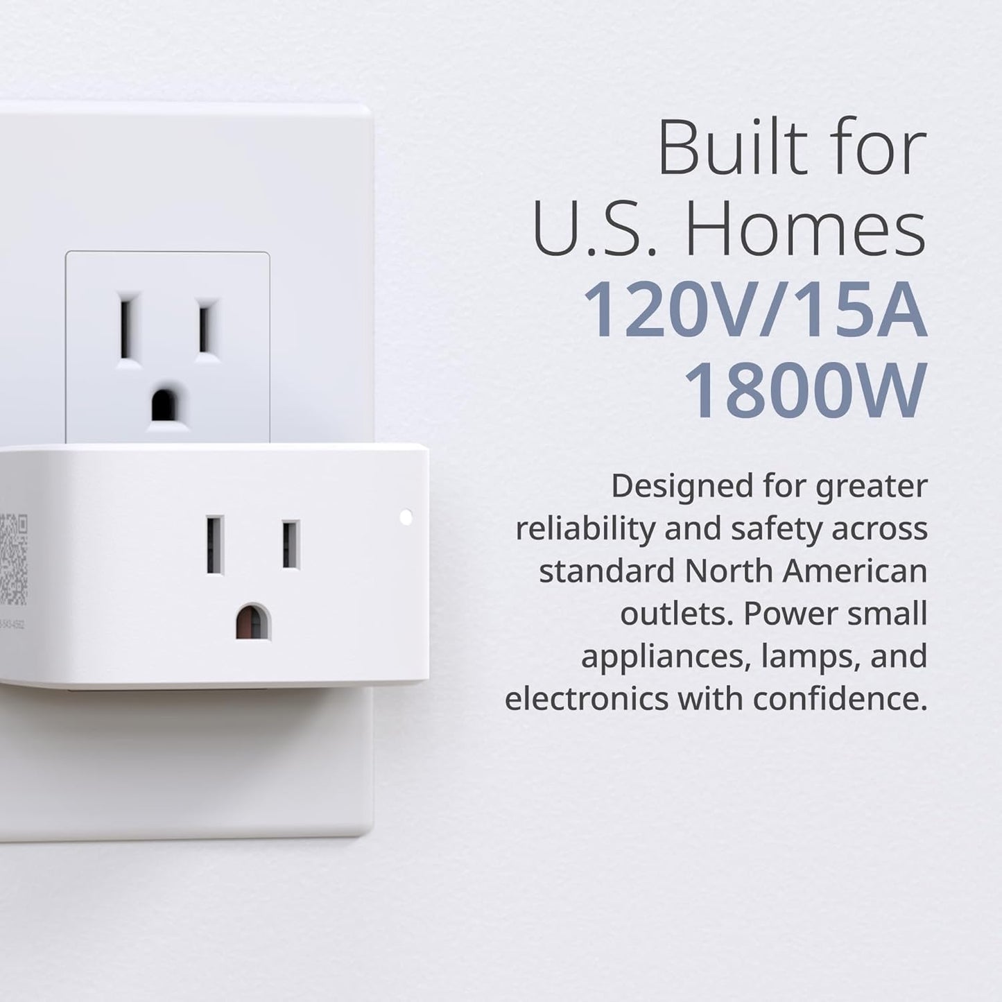 PM-01M Wi-Fi Smart Plug, Aquila PRO AI & Matter Supported, Compact Design, 15A/1800W Max, Energy Monitoring, Easy Bluetooth Setup, Works with Alexa & Google Home, Flame-Retardant, UL Certified