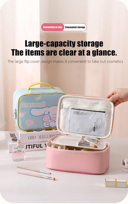 Kitty Makeup Bag – Makeup Organizer, Travel Toiletry Bag for Women & Girls | Cute Cosmetic Bag, Train Case For, Travel Bag, Toiletry Bag for Women, Make up Storage (Pink Kitty)