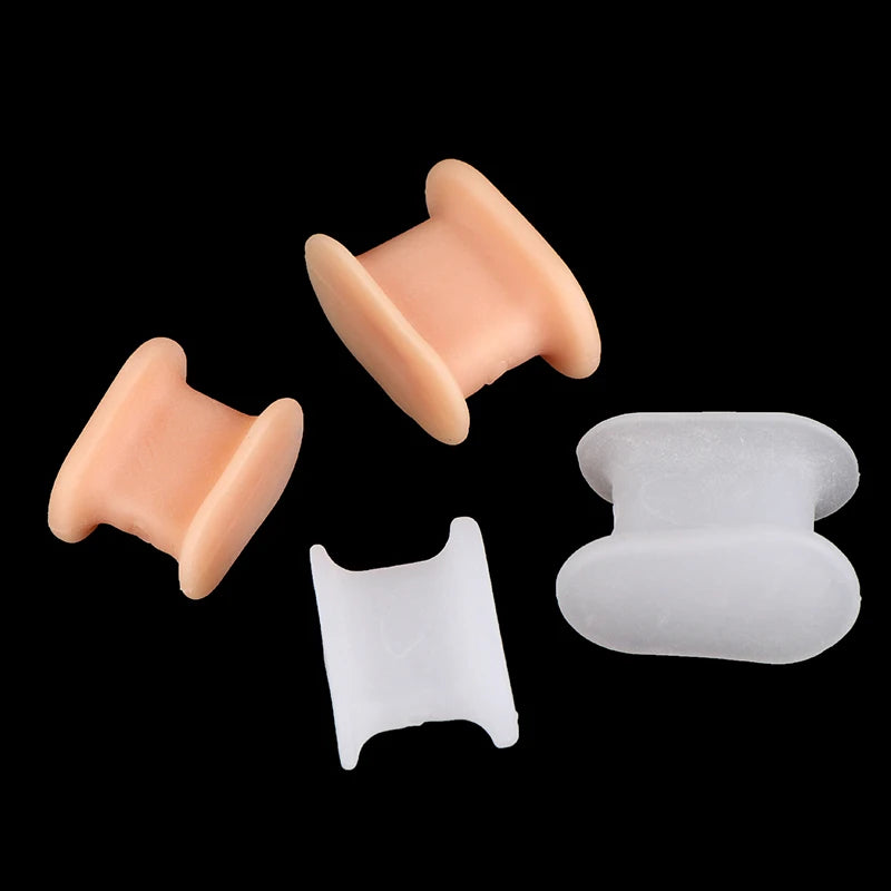 2Pcs I-Shaped Toe Splitter Gel Toe Separator Corrector Straightener Soft Silicone Toe Protector Spacer Foot Care Tool