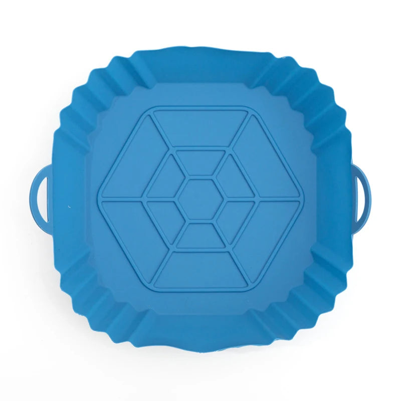 Air Fryer Silicone Liners Air Fryer Silicone Pot Reusable Silicone Air Fryer Liners Food Safe Non Stick Air Fryer Basket Accesso