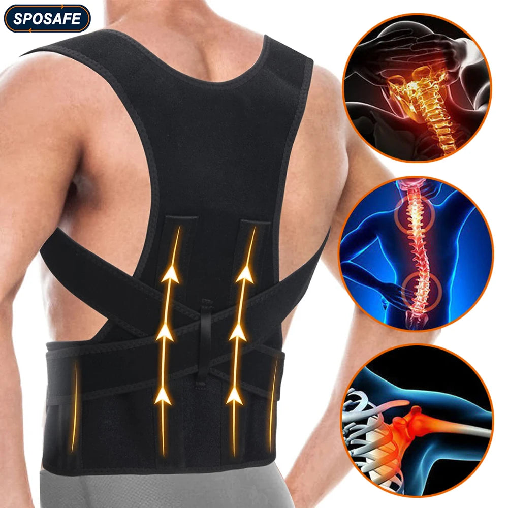 Full Back Posture Corrector Adjustable Upright Back Support Straightener for Prevent Scoliosis,Improve Hunchback,Relieve Pain