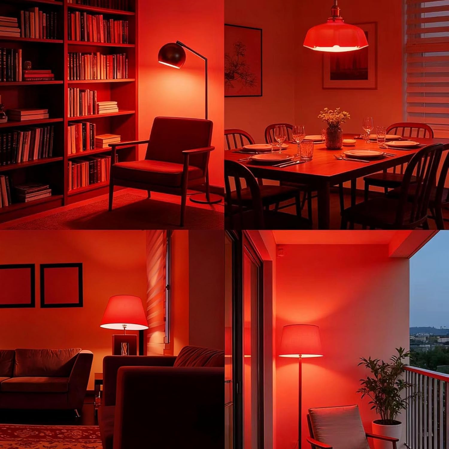 3Way Bulb Red Light Bulbs, 660Nm Red Light Bulb, E26 A19 3Way Bulb 5/10/15W, 3Way LED Bulb for Sleep, Reading, Desk Lamps, Floor Lamps, 2Packs
