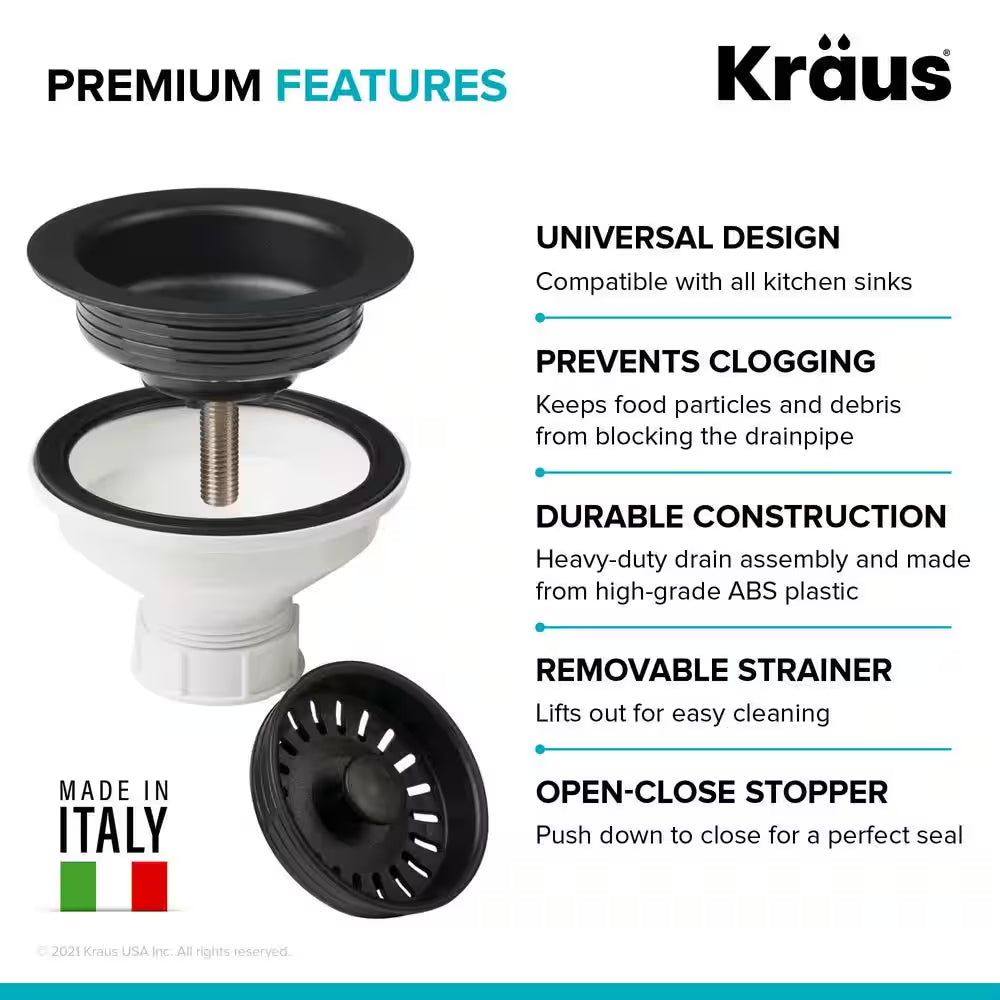Kitchen Sink Strainer in Black