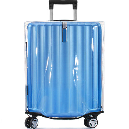 BlueCosto Luggage Cover for Suitcase - 24" Clear PVC Luggage Protector for 24" - 25" Sized Bags - Premium Travel Accessory for Baggage Protection - Universal Cover w/Hook & Loop Closure