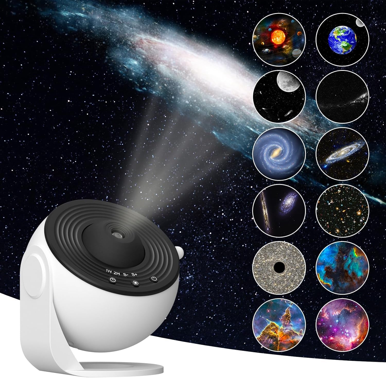 Planetarium Galaxy Projector13 in 1, Galaxy Light with 360° Rotating, Space Projector Nebula Star Night Light for Kids Adults Bedroom Ceiling Decor, Home Theater, Holiday Gift