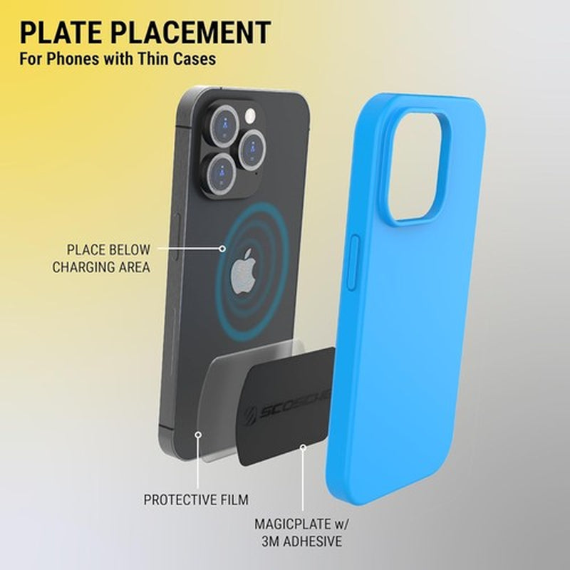 Metal Plates for Magnetic Phone Mounts Universal Compatibility Replacement Kit