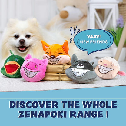 3In1 Squeaky Dog Toys for Aggressive Chewers - Medium to Large Breeds - Puppy Teething Toys - Interactive - Juguetes Perros - Orange