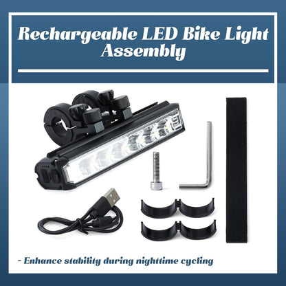LED Bike Light Compatible with Tuttio Soleil01 Electric Dirt Bike USB Rechargeable Bicycle Headlight Daytime Running Lights with Mounting Bracket and Tools, for Night Riding Off-Road Cycling