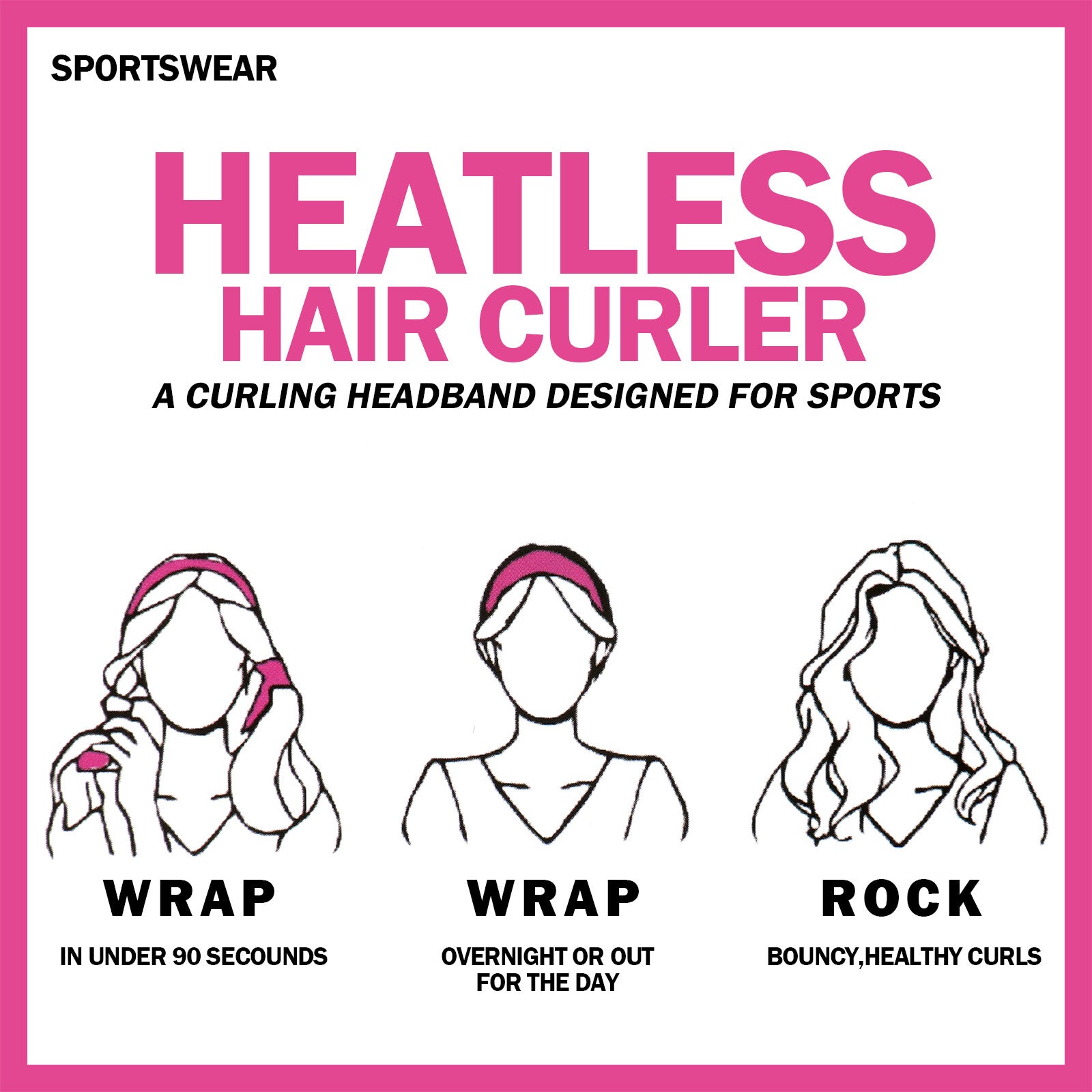 Heatless Curling Headband with Scrunchies Overnight Hair Curlers for Long Hair