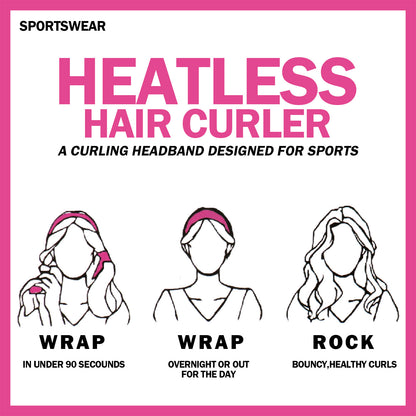 Heatless Curling Headband with Scrunchies Overnight Hair Curlers for Long Hair