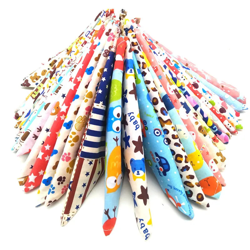 30/50 Pcs Dog Bandana Pet Saliva Towel Bibs Pet Scarf Cotton Adjustable Pet Puppy Kerchief Dog Accessories Pet Supplies