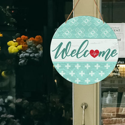 Nurse Doctor Office Welcome Sign, School Nurse Welcome Office Door Hanging Sign Decoration Nurse Office Decor for Work