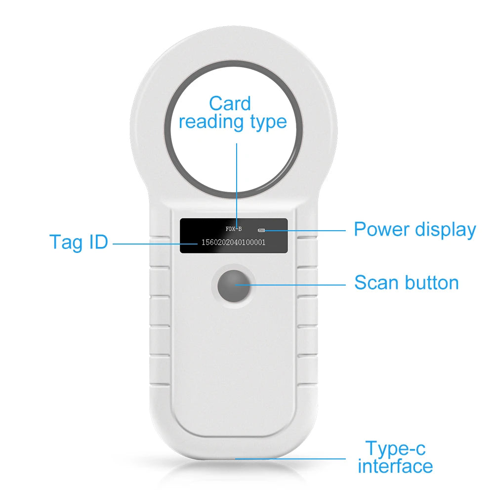 Boland W90D Pet Chip Reader Microchip Scanner Pet Chip Scanner Pet Animal Chips Scanner Pet Microchip Reader for Fish Tutle