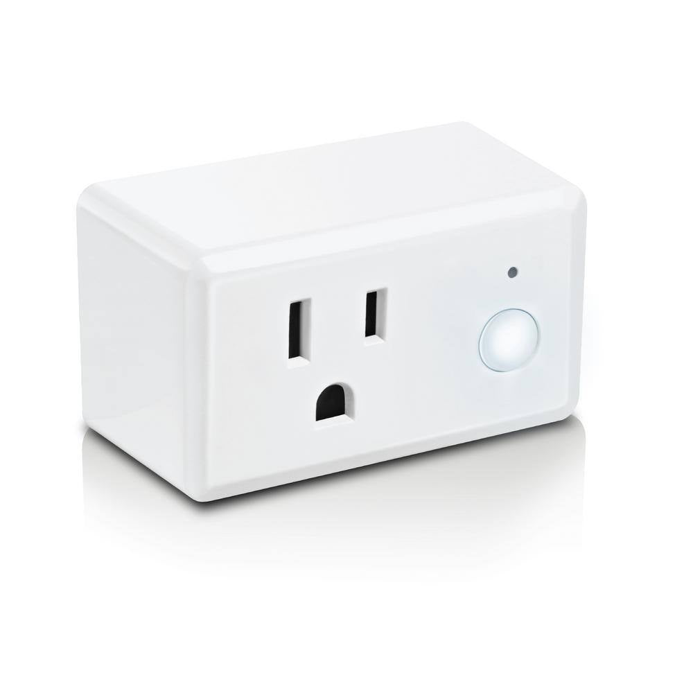 15-Amp Indoor Alexa / Google Assistant Compatible Wi-Fi Smart Home Plug with Night Light, No Hub Required (3-Pack)