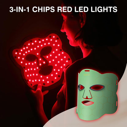 660Nm & 850Nm Red Light for Face, Soft LED Red Light Mask Face for Home Use
