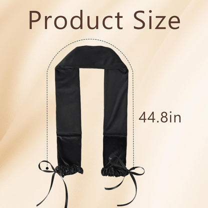 Curling Tie New Hair Curlers to Sleep In, Heatless Curls Overnight Headband, Soft Ribbon Wrap for Long Hair, Perfect Natural Curls Bouncy Curls Hairstyle Hair Suitable for All Hairs Types (Black)