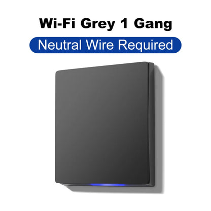 Tuya Smart Zigbee Wall Switch Wifi Smart Button Light Switch 1/2/3/4 Gang No Capacitor Needed Works with Alexa Hey Google