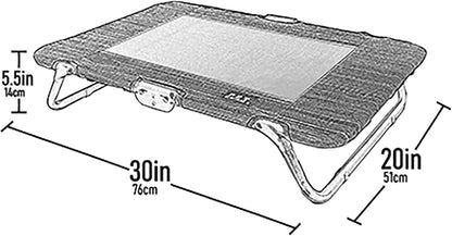 Lifestyle Pet Cot Elevated Bed, No Assembly Required, Premium Tear Resistant Cooling Mesh, Indoor & Outdoor, Lightweight & Portable, 30 Inch, Caribbean Ocean
