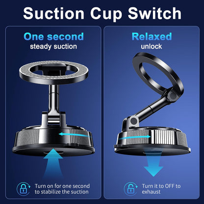 for Magsafe Car Phone Holder Mount Phone Mount for Car Windshield Dashboard Air Vent Universal Hands Free Automobile Cell Phone Holder Fit for Iphone Smartphone Camera Mounts