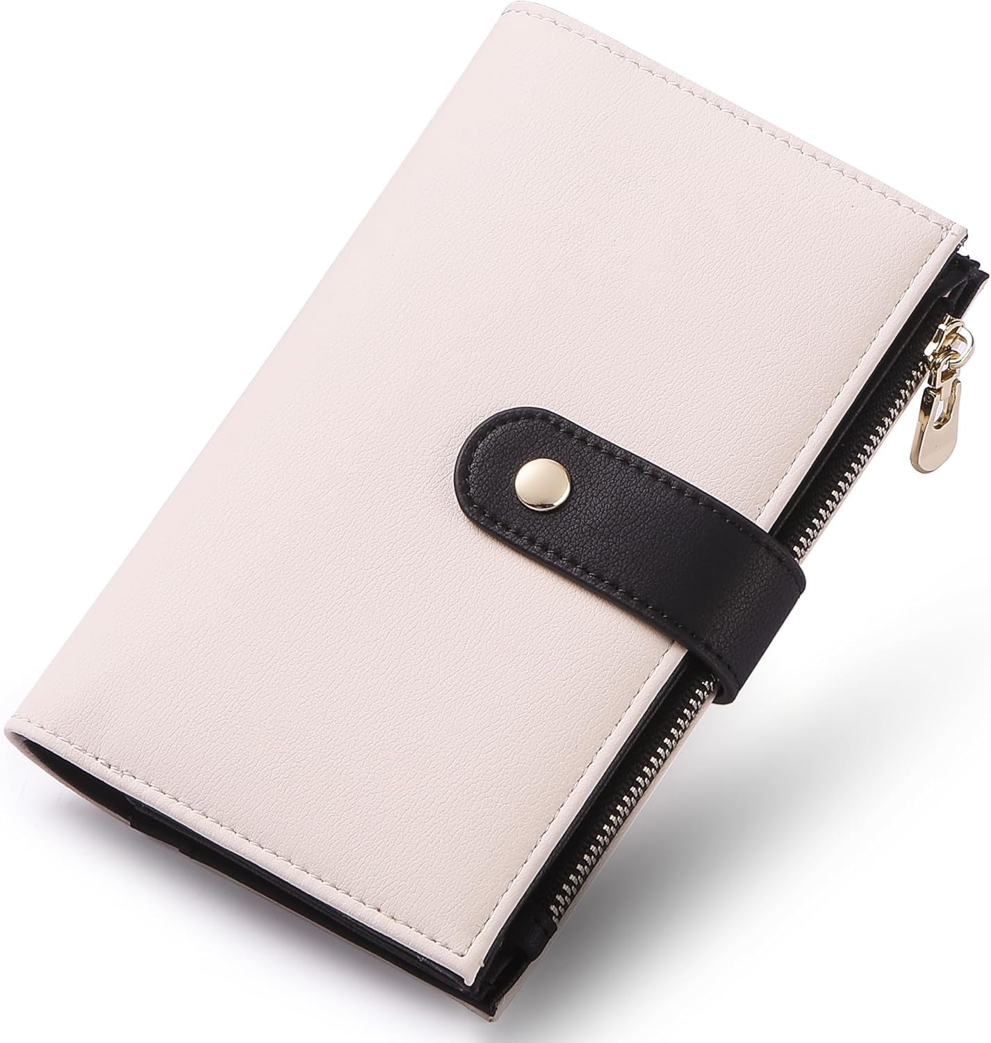 Wallet Women RFID Blocking Multi Cards Wallet Credit Card Holder for Women Large Capacity Lady Leather Trifold Travel Wallet with Pen Holder