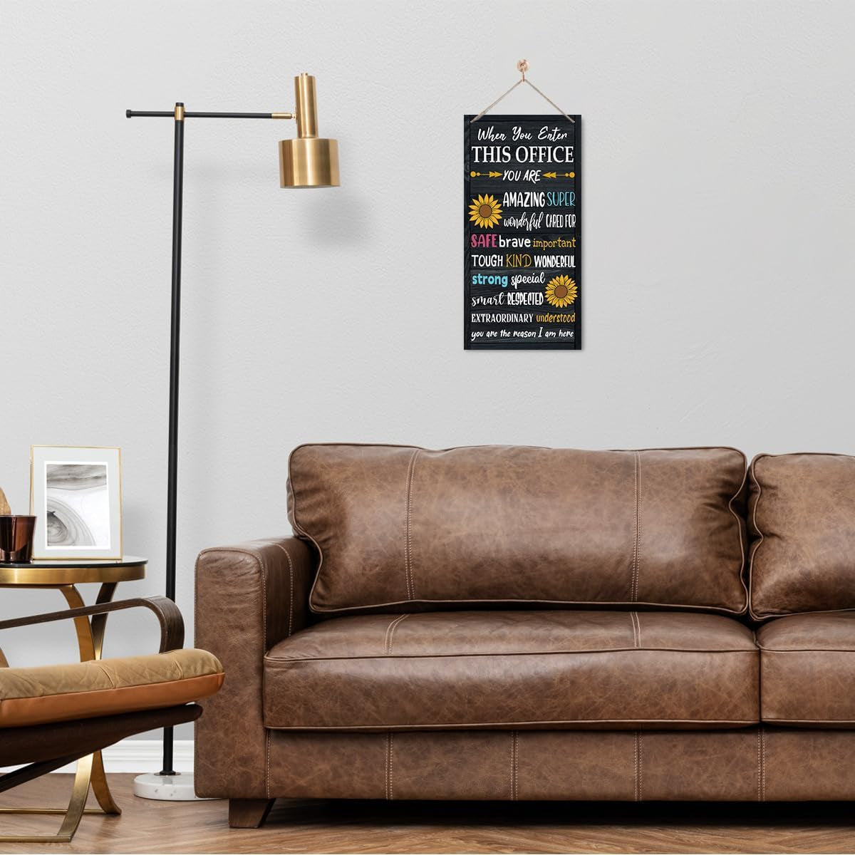 Motivational Office Signs Decor, When You Enter This Office, Hanging Wood Sign Office Décor, Sunflower Wood Wall Sign, Door Sign of Counselor Office, Psychologist Office Décor Sign A1