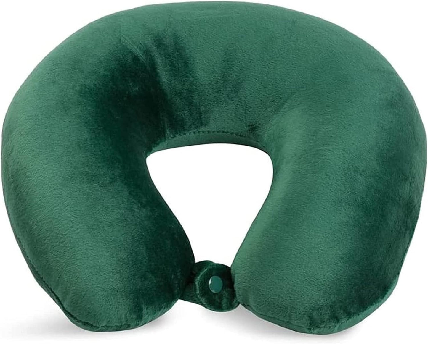 Adult Cozy Soft Microfiber Neck Pillow Travel Bundle, Navy and Hunter Green