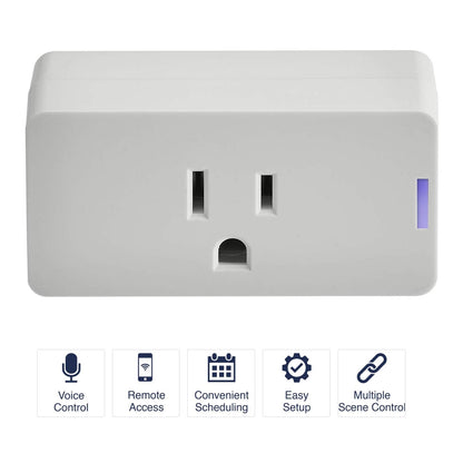 Industries TORK WFIP1 Smart Plug - Indoor Standard Wi-Fi 3-Prong Single Outlet Plug - Compatible with Alexa and Google Assistant - Remote Access with Smartphone/Tablet App - No Hub Required