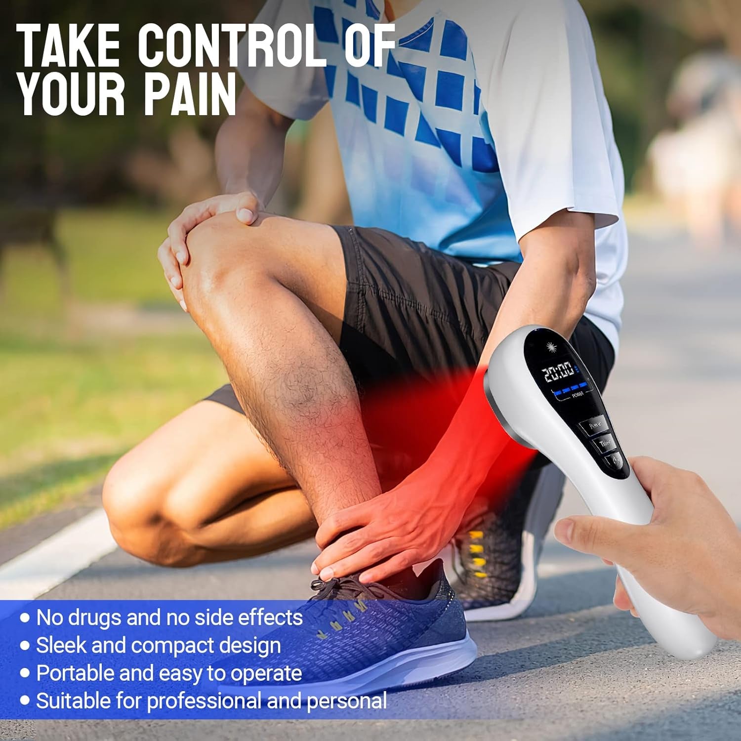 Red Light Therapy,  Infrared Red Light Therapy Device for Body Targets Joint and Muscles Directly for Pain Relief, 650 Nm & 808Nm Red Light Therapy Wand