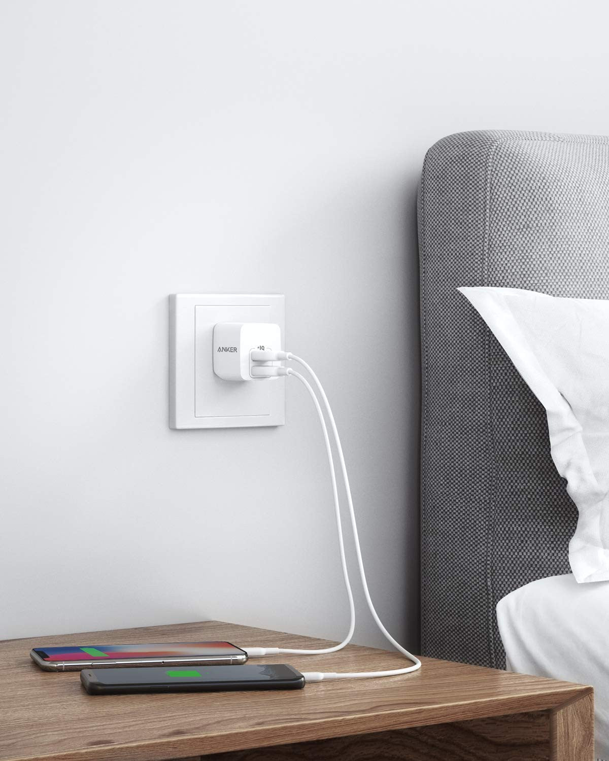 Anker 2-Pack Dual Port 12W Usb C Charger Block with Foldable Plug, Cha