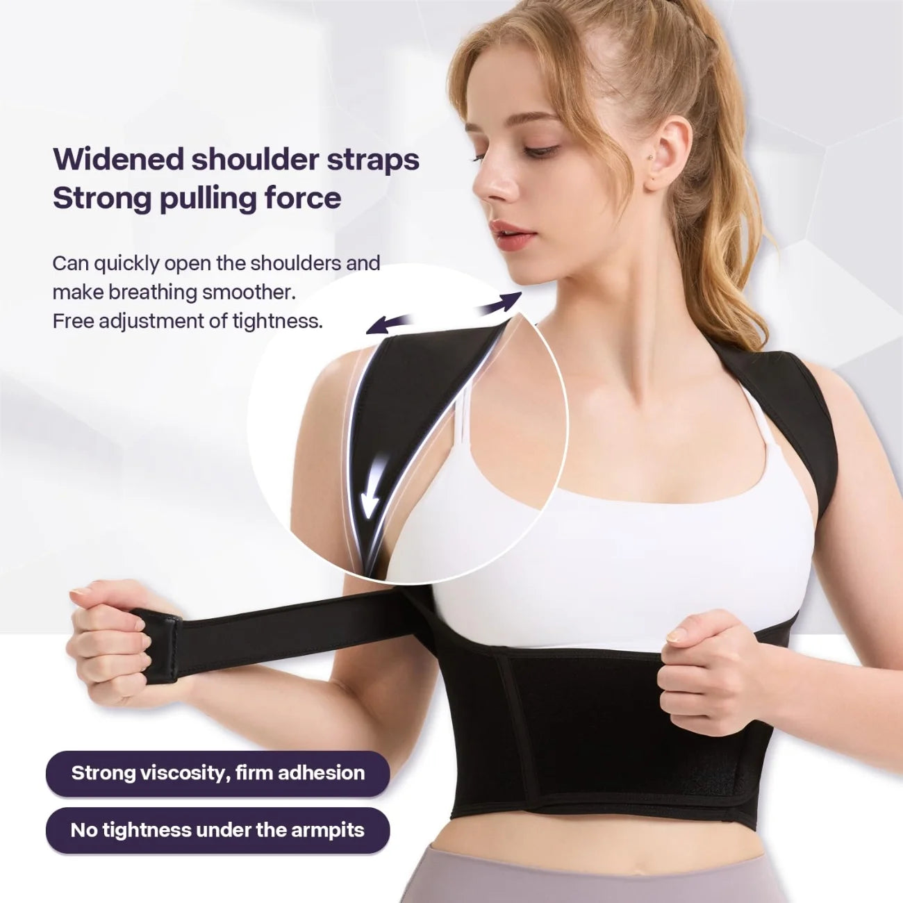 2.0 Upgraded Back Brace Posture Corrector for Women & Men – Adjustable Back Brace for Scoliosis, Hunchback, Back Pain Relief & Posture Support Large