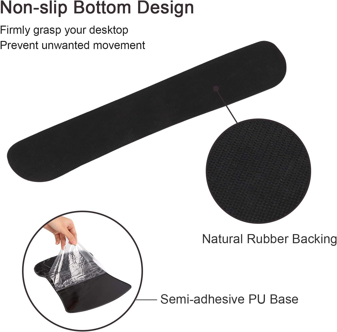 Mouse Pad and Keyboard Wrist Rest, Wrist Rest for Computer Keyboard, Made of Memory Foam with Wrist Support, Easy Typing and Relieve Wrist Pain Keyboard Pad for Computer, Office (B-Weeds)
