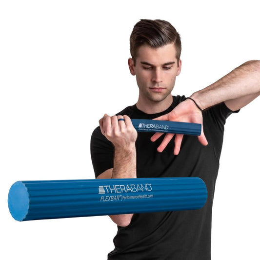 Flexbar Resistance Bar, Heavy, Blue Flex Therapy Bar for Physical Therapy, Wrist & Forearm Exercise Equipment, Non Slip Grip, Compact Design