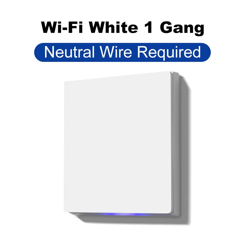 Tuya Smart Zigbee Wall Switch Wifi Smart Button Light Switch 1/2/3/4 Gang No Capacitor Needed Works with Alexa Hey Google