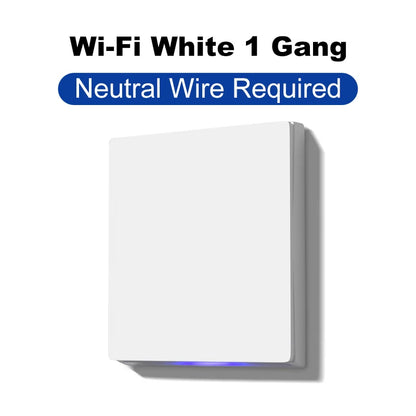 Tuya Smart Zigbee Wall Switch Wifi Smart Button Light Switch 1/2/3/4 Gang No Capacitor Needed Works with Alexa Hey Google