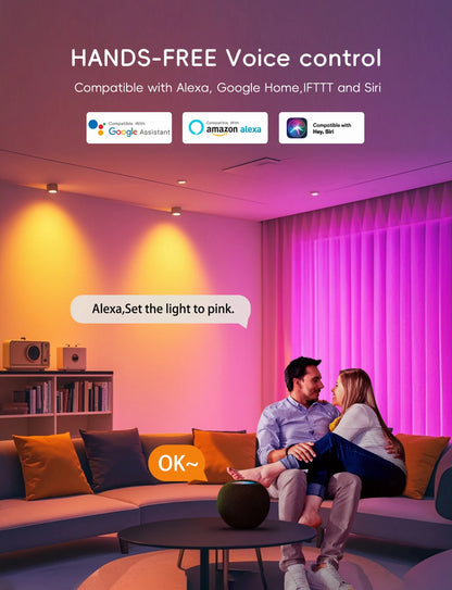 NINFULL Smart Light Bulbs RGB E27 GU10 Led Bulb 100-240V Smart Home Wifi Bluetooth Lamp Works with Alexa Google Home Smartthings