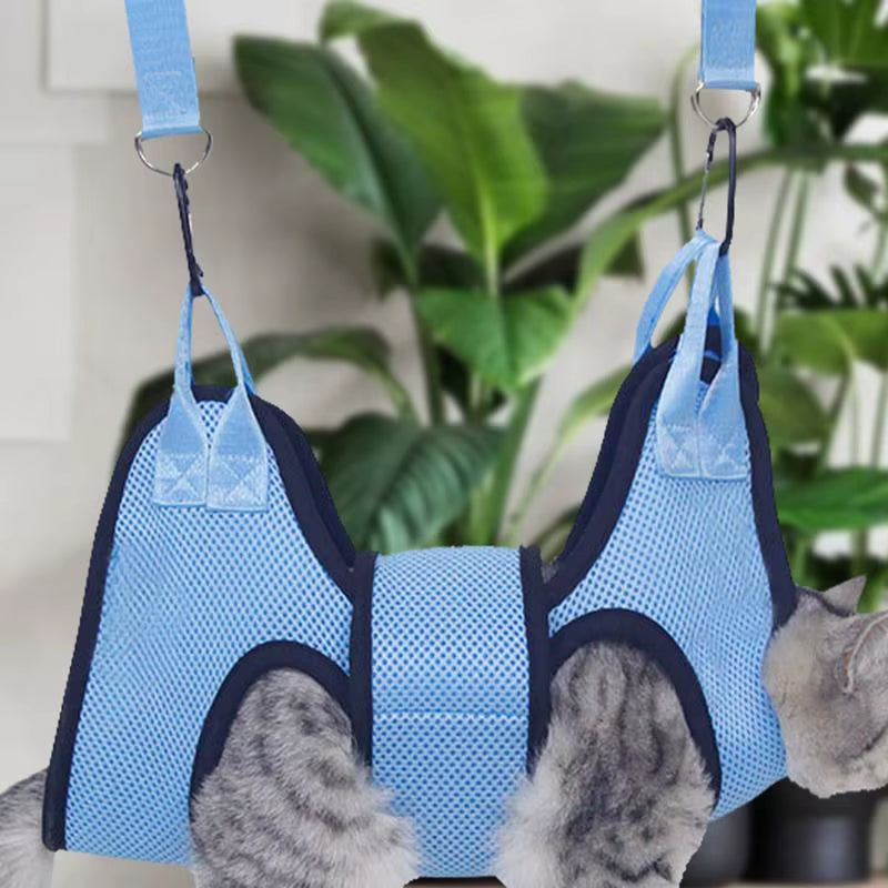 Pet Grooming Hammock with Security Strap anti Scratch Pet Nail Trimming Pet Hammock Dog Cat Beauty Hanging Pet Supplies