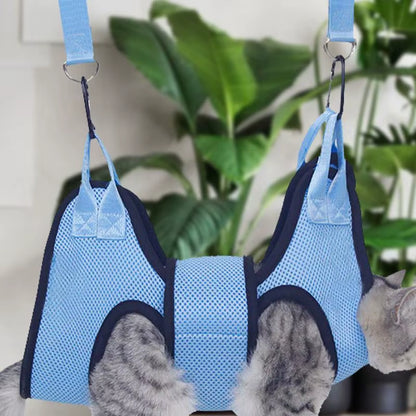 Pet Grooming Hammock with Security Strap anti Scratch Pet Nail Trimming Pet Hammock Dog Cat Beauty Hanging Pet Supplies