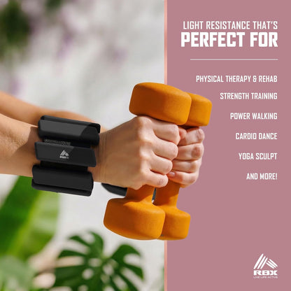 Adjustable Ankle & Wrist Weights, Customizable for Pilates, Yoga, Walking, Barre, Home Workouts & Strength Training